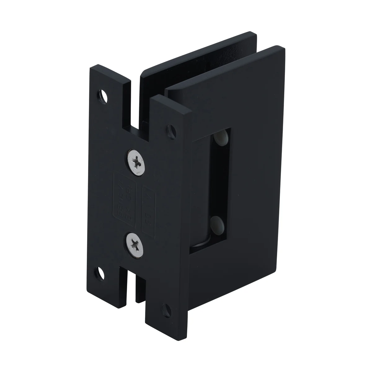 Shower Door Hinge: Geneva 037 Wall Mount, H Back Plate, Matte Black – CRL GENH037MBL, photo 3