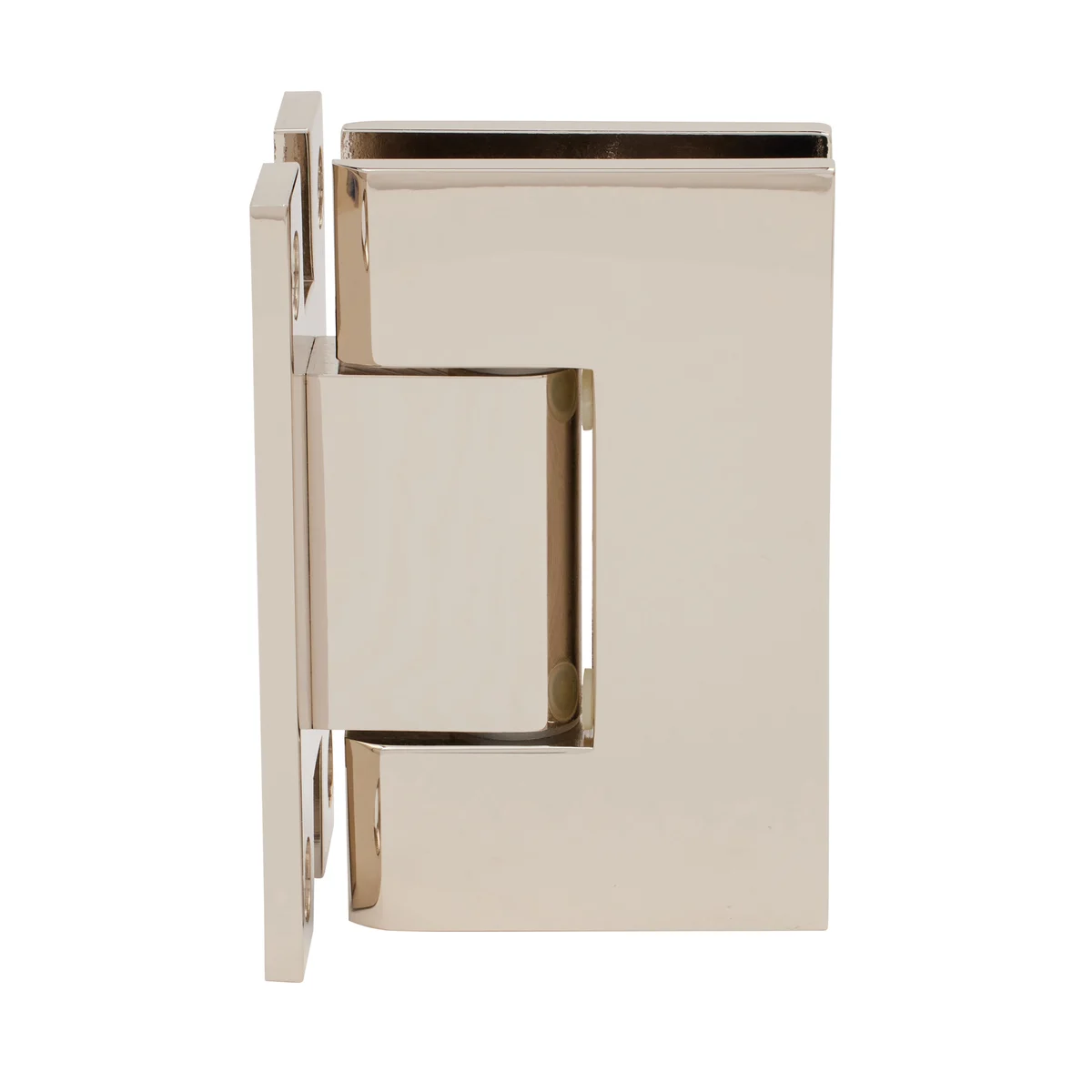 Shower Door Hinge: Geneva 037 Wall Mount, H Back Plate, Polished Nickel – CRL GENH037PN
