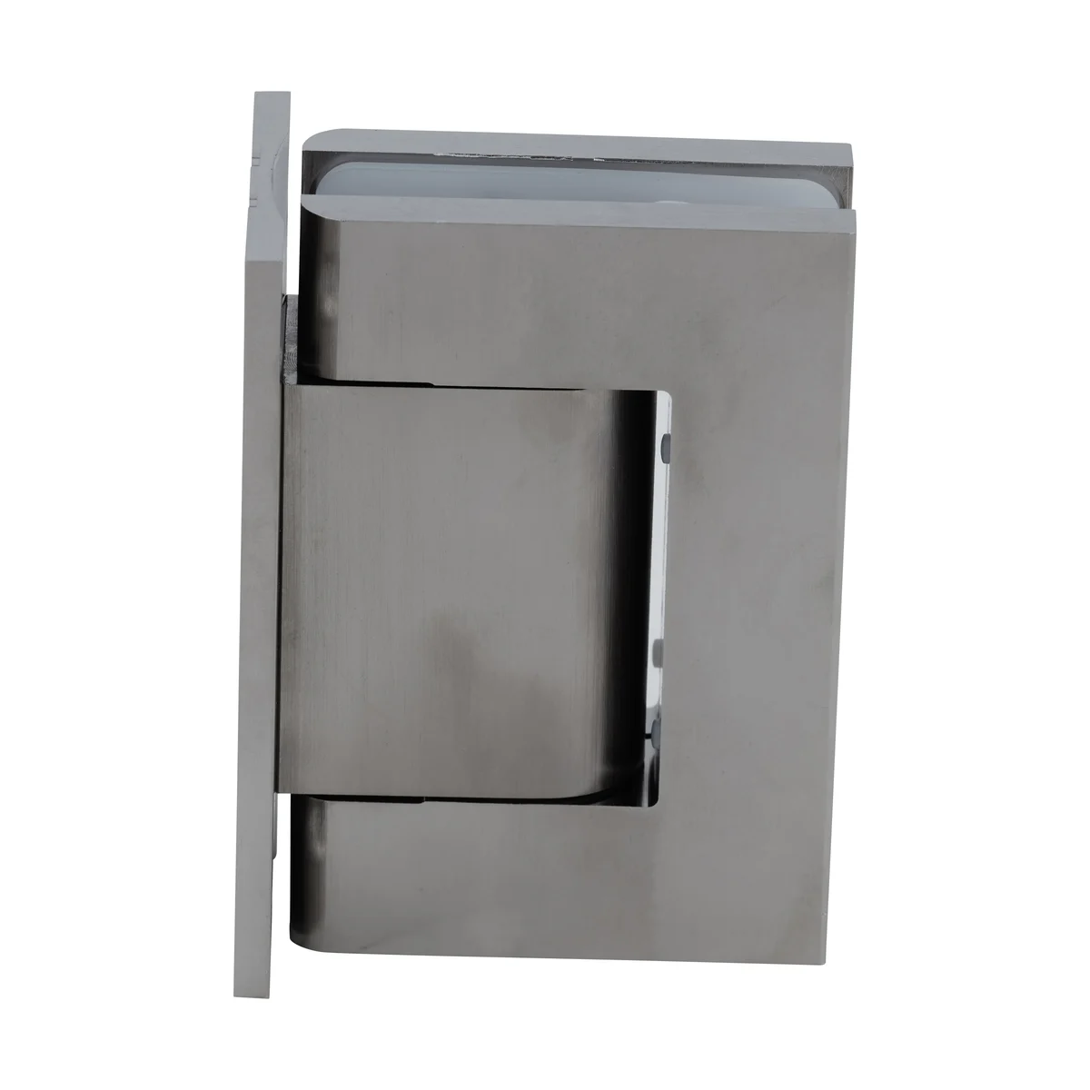 Shower Door Hinge: Vernon Oil Dynamic Wall Mount, Full Back Plate, Satin Nickel – CRL H8010BTSN