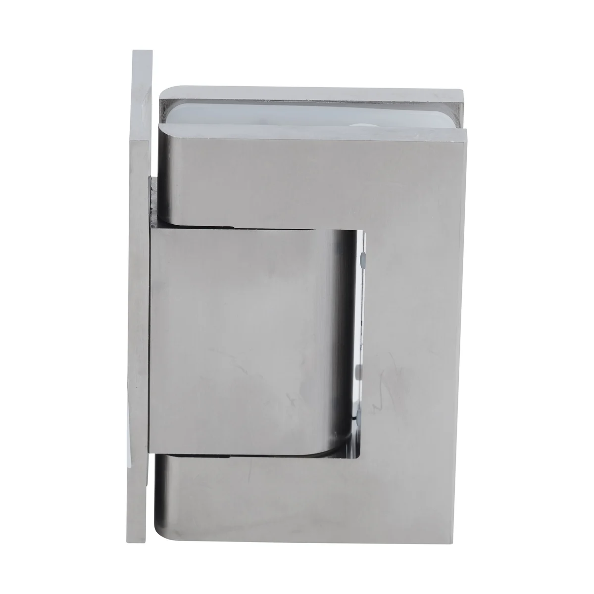 Shower Door Hinge: Vernon Oil Dynamic Hold Open, Offset Back Plate, Satin Nickel – CRL H8011BTSN, photo 2