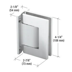 Shower Door Hinge: Vernon Wall Mount, Full Back Plate, Satin Anodized – CRL H8210BTSA, photo 2