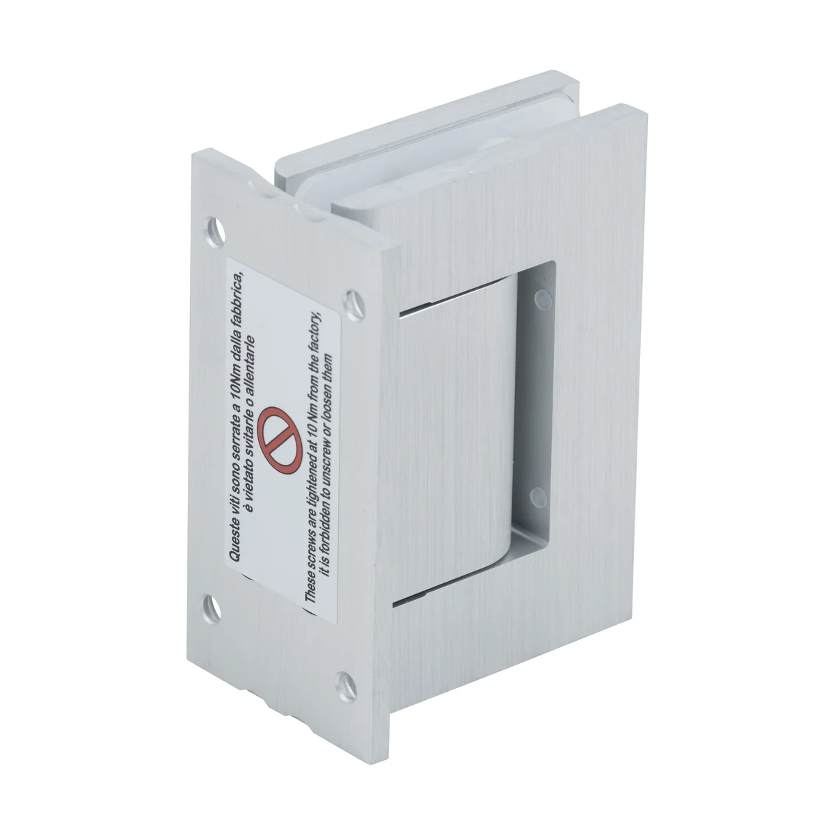 Shower Door Hinge: Vernon Wall Mount, Full Back Plate, Satin Anodized – CRL H8210BTSA, photo 3