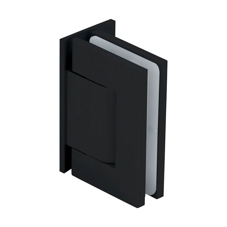 Shower Door Hinge: Vernon Wall Mount, Offset Back Plate, Matte Black – CRL H8211BTMBL