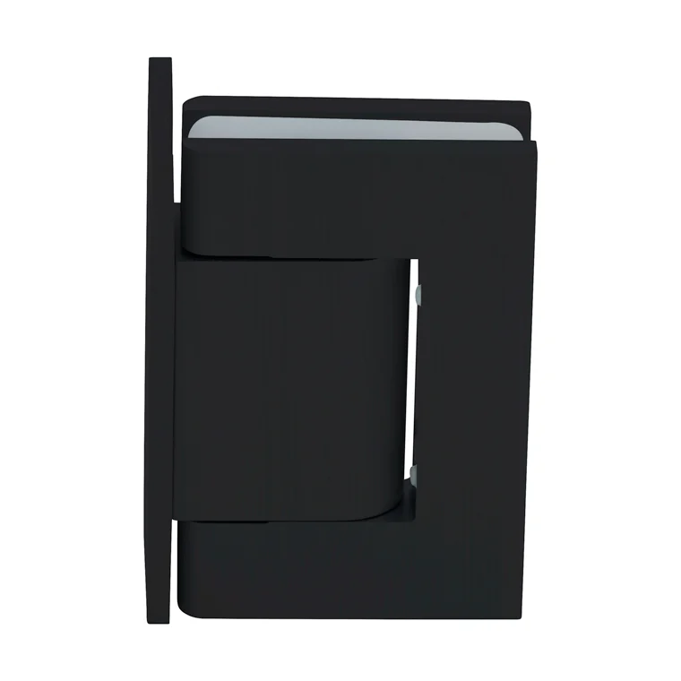 Shower Door Hinge: Vernon Wall Mount, Offset Back Plate, Matte Black – CRL H8211BTMBL, photo 3