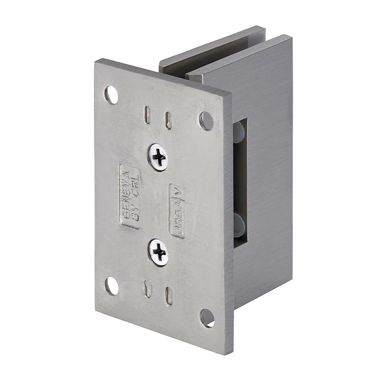 Shower Door Hinge: Junior Geneva 037 Wall Mount, Full Back Plate, Brushed Nickel – CRL JRG037BN, photo 3