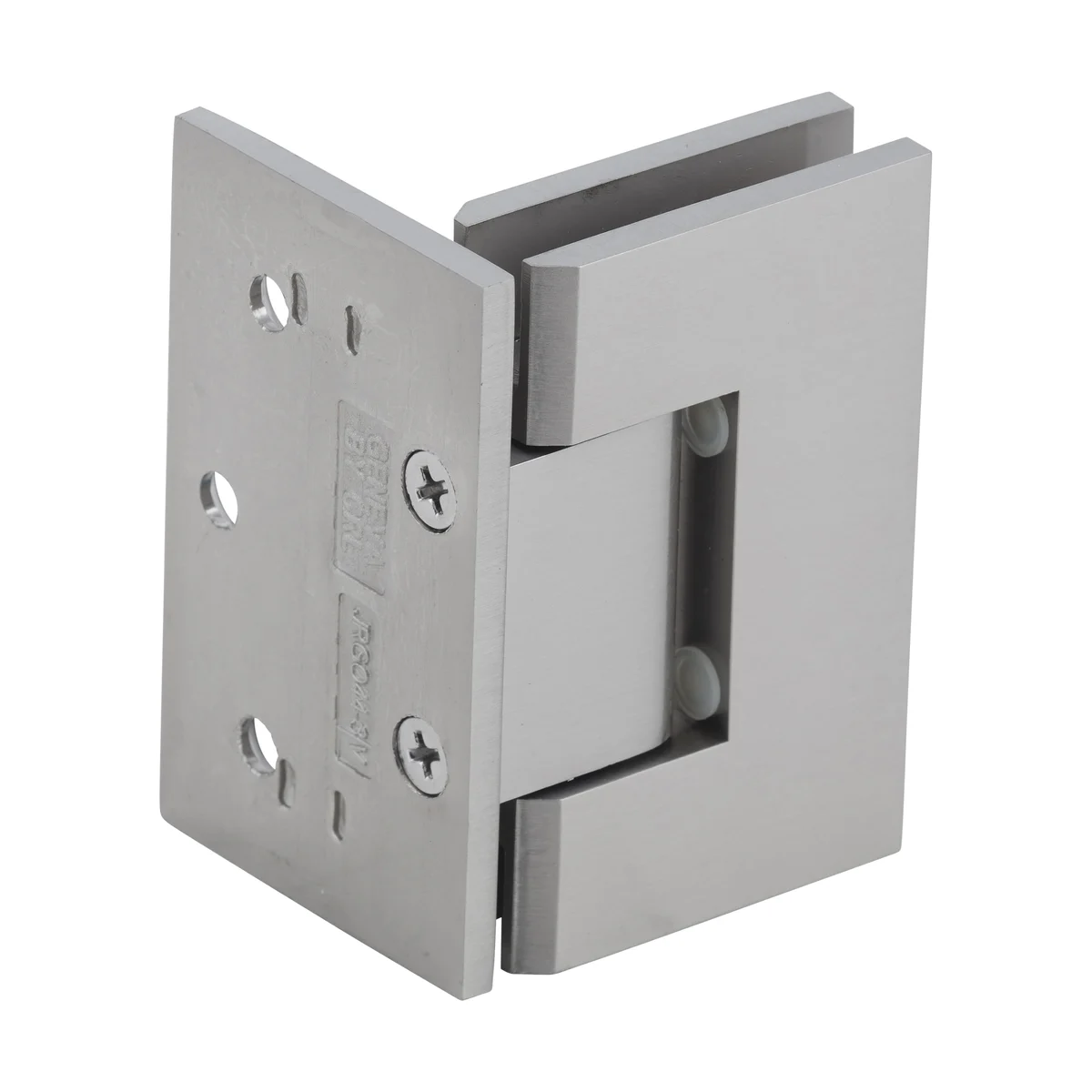 Shower Door Hinge: Junior Geneva 044 Wall Mount, Offset Back Plate, Brushed Nickel – CRL JRG044BN