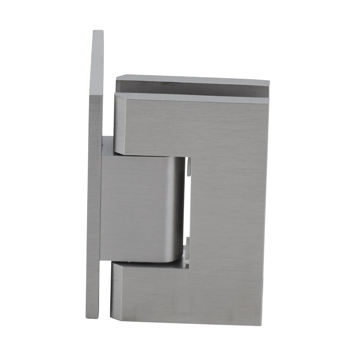 Shower Door Hinge: Junior Geneva 044 Wall Mount, Offset Back Plate, Brushed Nickel – CRL JRG044BN, photo 3
