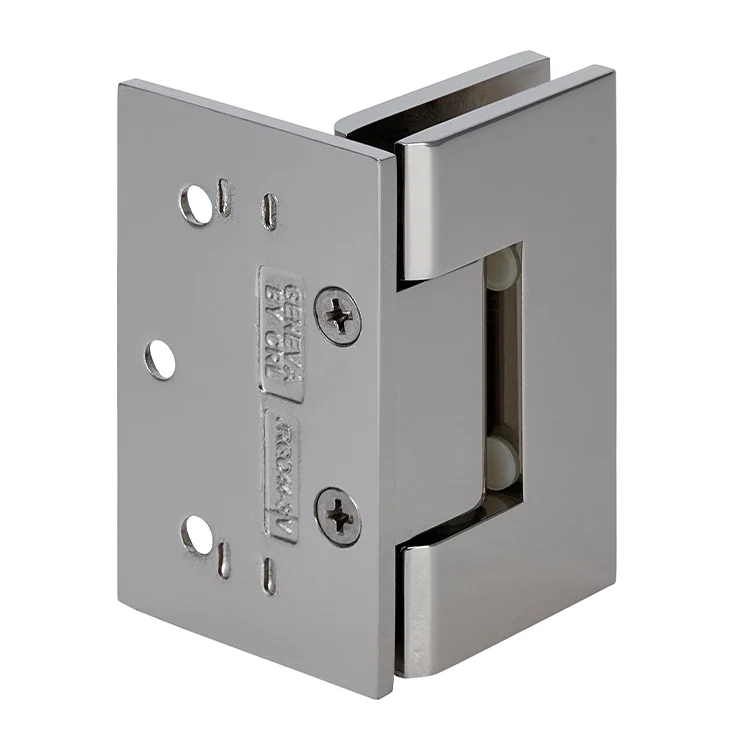 Shower Door Hinge: Junior Geneva 044 Wall Mount, Offset Back Plate, Polished Nickel – CRL JRG044PN