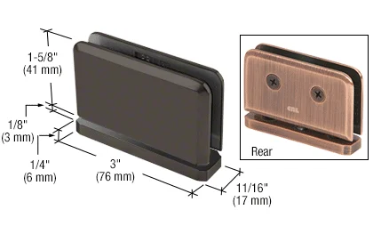 Pivot Shower Door Hinge: Junior Prima 01 Top or Bottom Mount, Oil Rubbed Bronze – CRL JRPPH010RB, photo 2