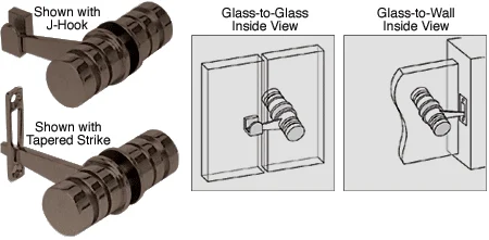 Shower Door 180 Degree Knob Latch, Oil Rubbed Bronze – CRL LAT0010RB