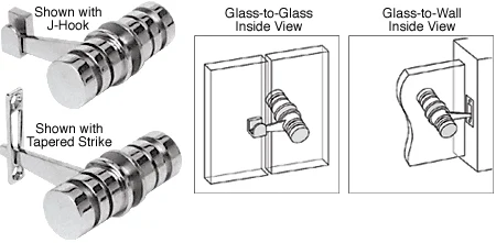 CRL LAT001CH 180 Degree Knob Latch