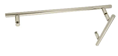 Glass Shower Door 6" Ladder Pull and 18" Ladder Towel Bar Set, Brushed Nickel – CRL LTB6X18BN