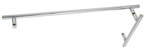 CRL LTB8X24CH 8" Pull Handle and 24" Ladder Style Towel Bar Set