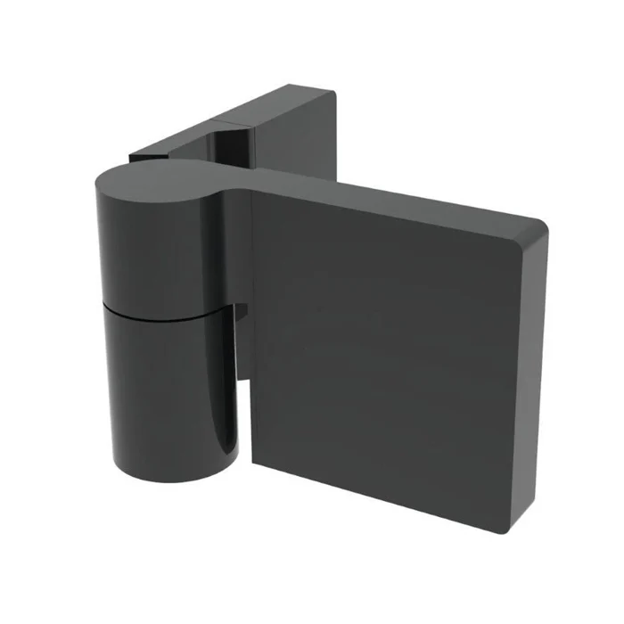 Shower Door Hinge: Lugano 044 Outswing, Offset Plate, Right Hand Door, Matte Black – CRL LUG044LMBL