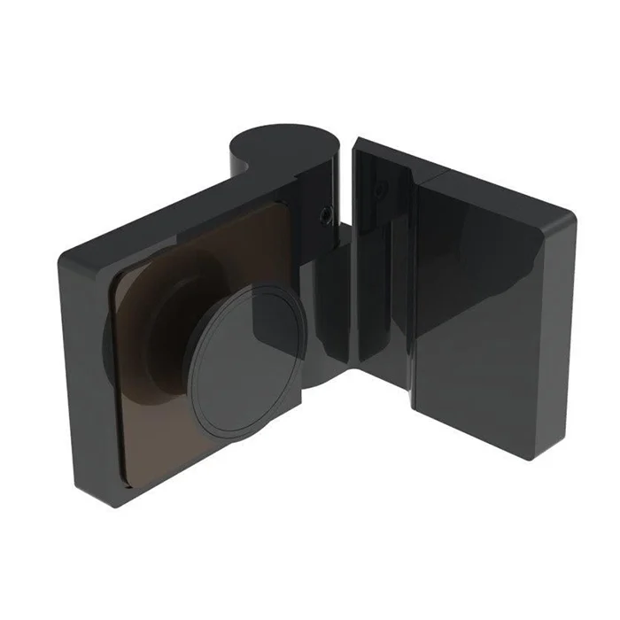 Shower Door Hinge: Lugano 044 Outswing, Offset Plate, Right Hand Door, Matte Black – CRL LUG044LMBL, photo 2