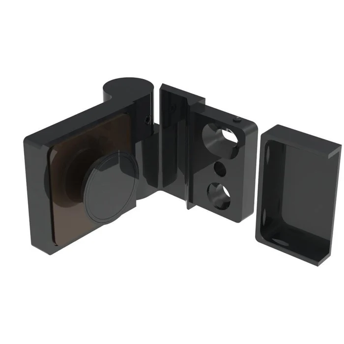 Shower Door Hinge: Lugano 044 Outswing, Offset Plate, Right Hand Door, Matte Black – CRL LUG044LMBL, photo 3