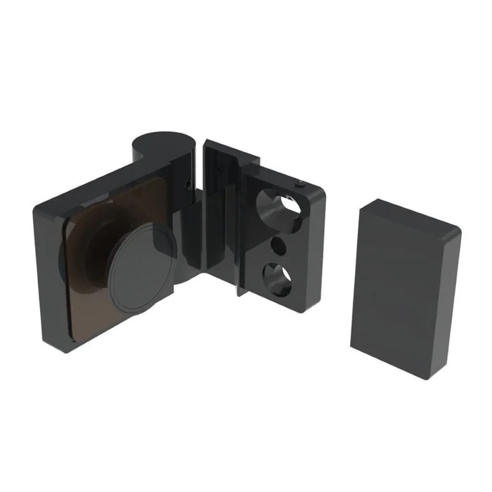 Shower Door Hinge: Lugano 044 Outswing, Offset Plate, Right Hand Door, Matte Black – CRL LUG044LMBL, photo 4