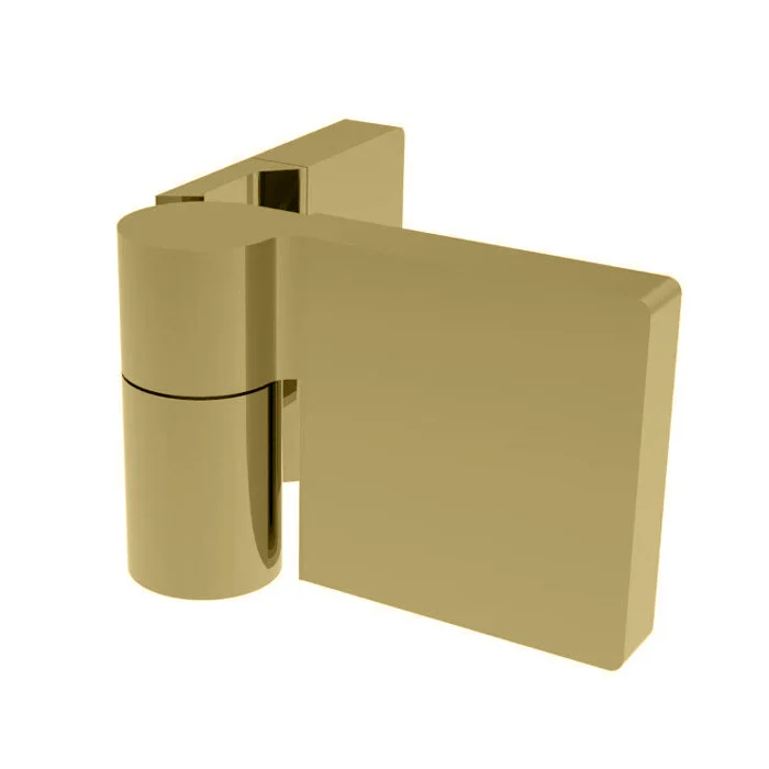 Shower Door Hinge: Lugano 044 Outswing, Offset Plate, Right Hand Door, Satin Brass – CRL LUG044LSB