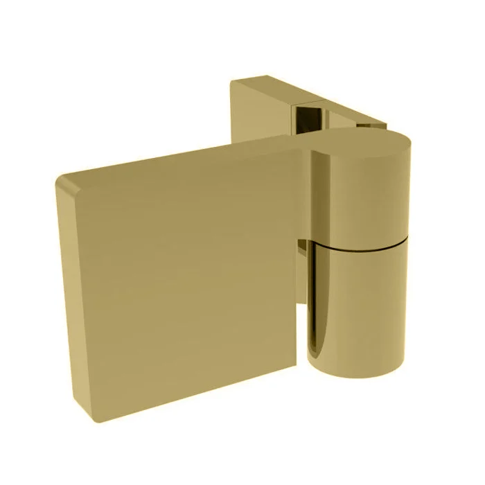 Shower Door Hinge: Lugano 044, Offset Back Plate, Left Hand Door, Satin Brass – CRL LUG044RSB