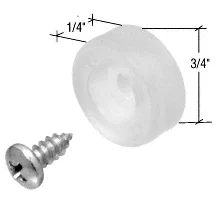 CRL M6119 3/4" Clear Shower Door Bumpers (4-Pack)