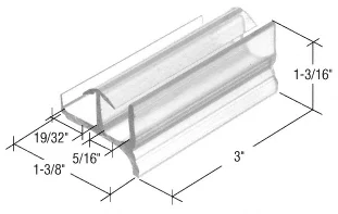 CRL M6144 1-3/8" Sliding Door Bottom Guide for Workright Doors