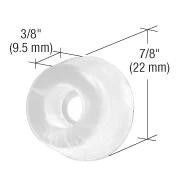 CRL M6164 7/8" Clear Shower Door Bumpers (4-Pack)