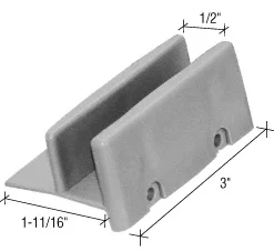 CRL M6192 1-11/16" Wide Sliding Shower Door Bottom Guide (2-Pack)