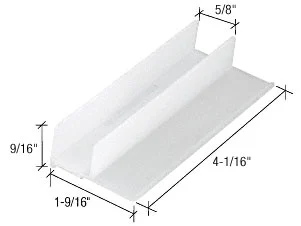 CRL M6221 1-9/16" Sliding Shower Door Bottom Guide