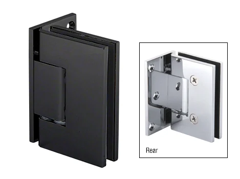Shower Door Hinge: Melbourne 044 Wall Mount, Offset Back Plate, Matte Black – CRL MEL044MBL, photo 2