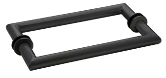 Glass Shower Door 18" Mitered Corner Back-to-Back Towel Bar, Matte Black – CRL MT18X18MBL