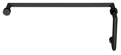 Glass Shower Door 6" Pull Handle and 18" Towel Bar Set, Mitered Corner, Matte Black – CRL MT6X18MBL