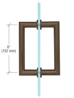 Shower Door 6" MT Series Mitered Corner Pull Handle, Oil Rubbed Bronze – CRL MT6X60RB