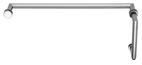 CRL 8" Pull Handle and 18" Towel Bar Set with Mitered Corners, Polished Chrome