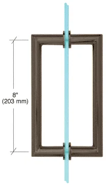 Shower Door 8" MT Series Mitered Corner Pull Handle, Oil Rubbed Bronze – CRL MT8X80RB, photo 2