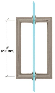Shower Door 8" MT Series Mitered Corner Pull Handle, Brushed Nickel – CRL MT8X8BN
