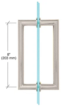 Shower Door 8" MT Series Mitered Corner Pull Handle, Satin Nickel – CRL MT8X8SN