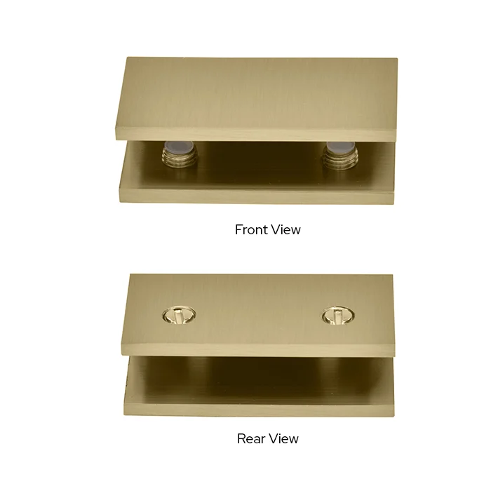 Shower Glass No-Drill Fixed Panel Glass Clamp, Brushed Bronze – CRL NDC4BBRZ