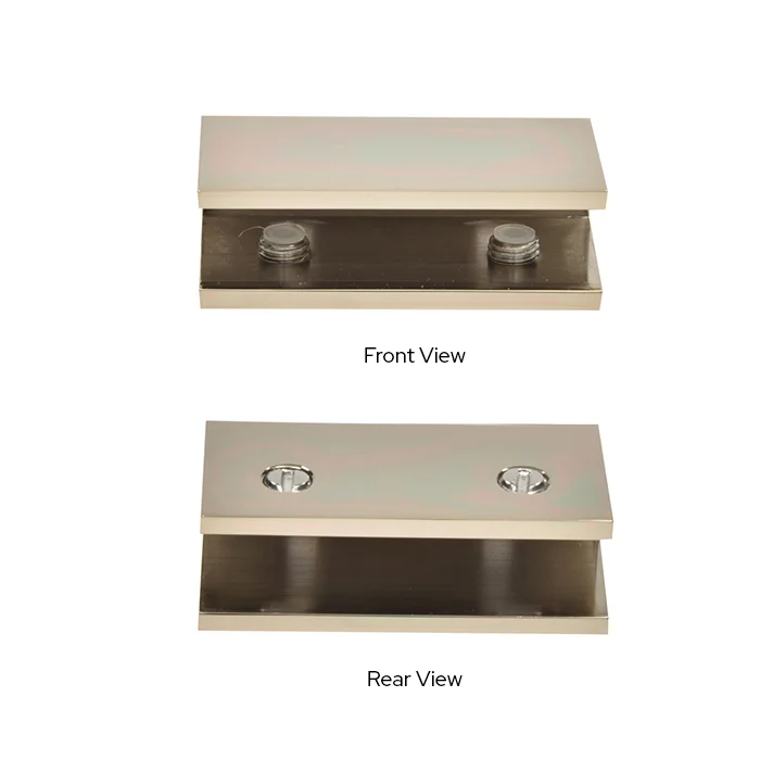 Shower Glass No-Drill Fixed Panel Glass Clamp, Polished Nickel – CRL NDC4PN