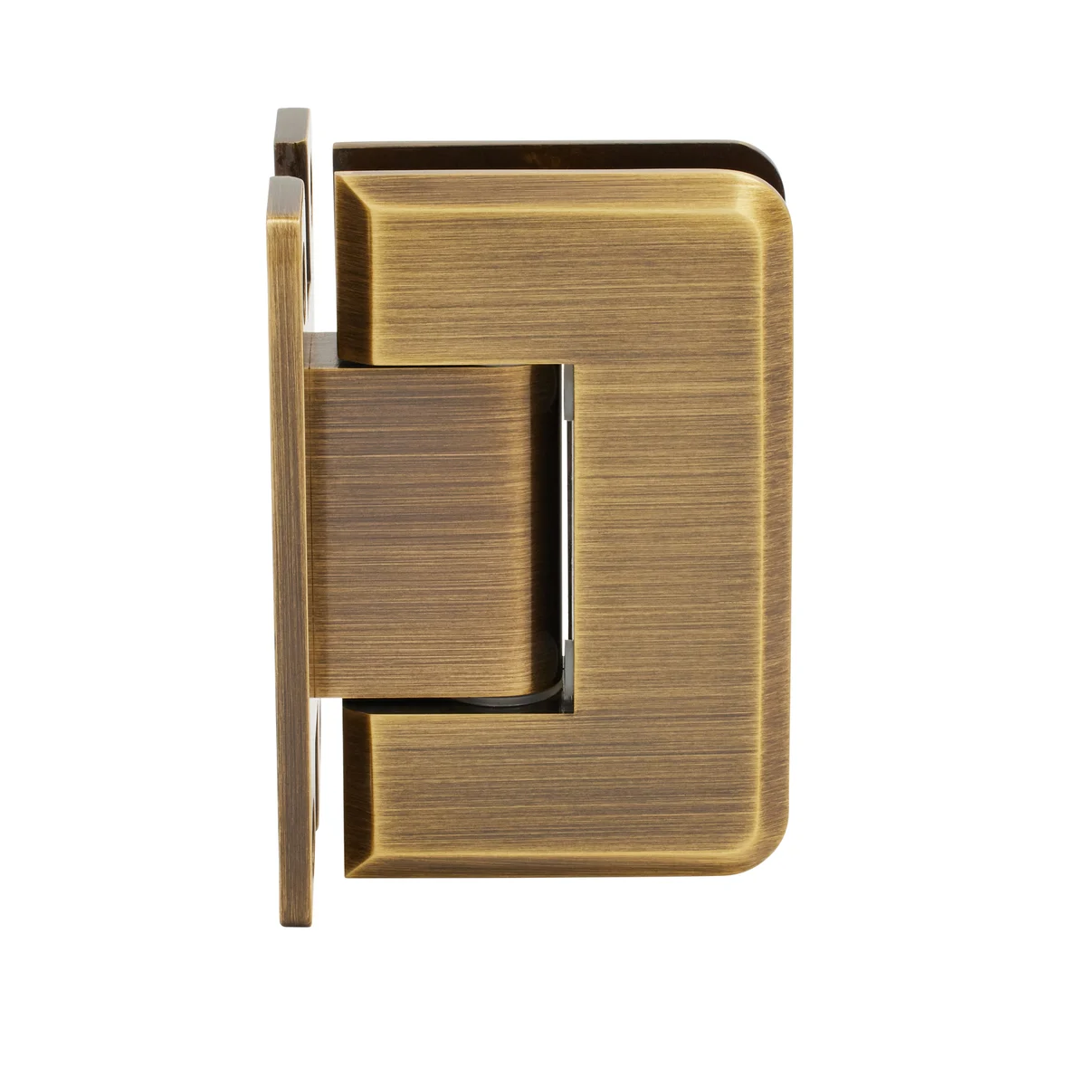 Shower Door Hinge: Pinnacle 037 Wall Mount, H Back Plate, Antique Brass – CRL P1N037ABR