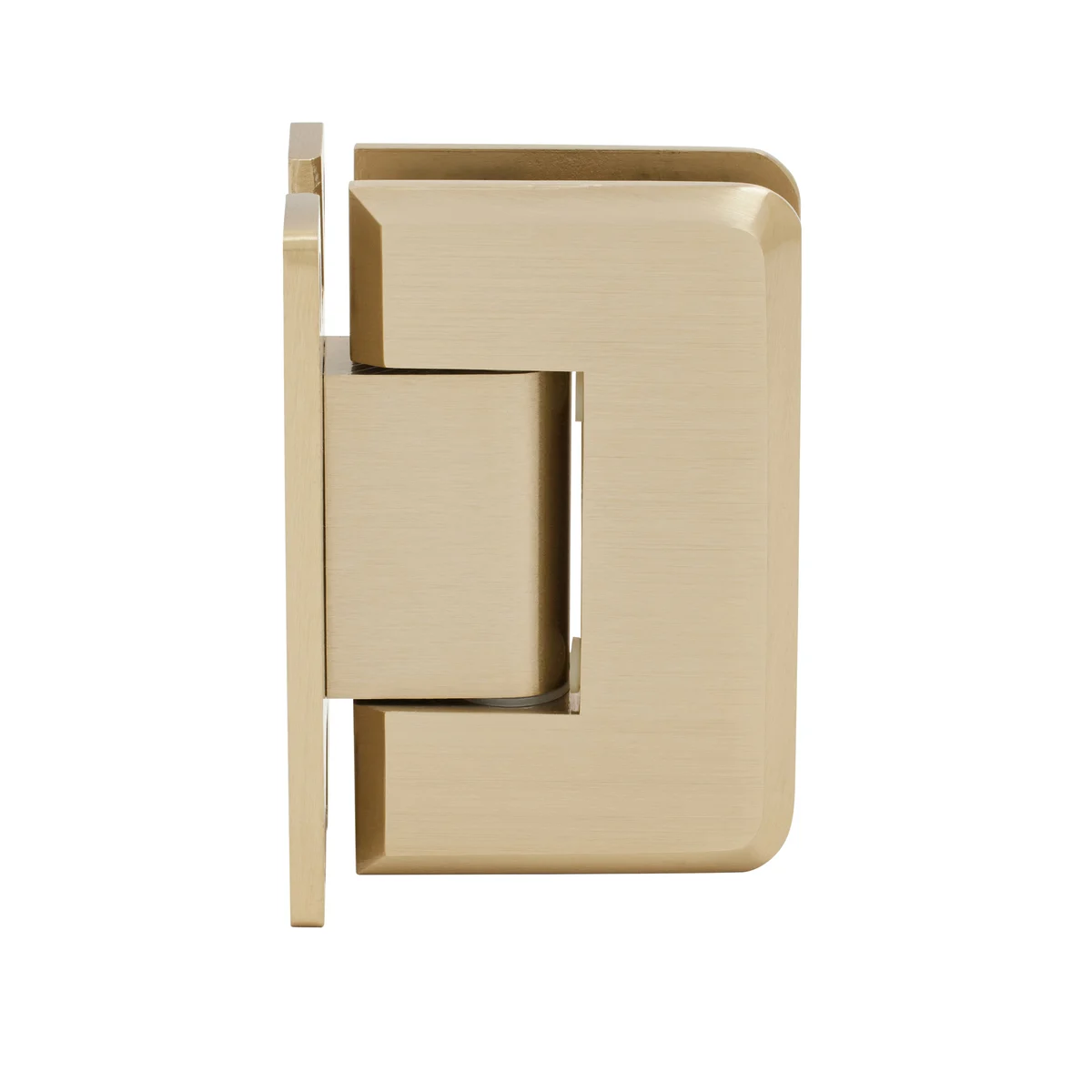 Shower Door Hinge: Pinnacle 037 Wall Mount, H Back Plate, Brushed Bronze – CRL P1N037BBRZ