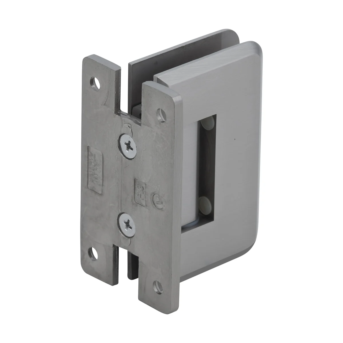 Shower Door Hinge: Pinnacle 037 Wall Mount, H Back Plate, Brushed Nickel – CRL P1N037BN, photo 3