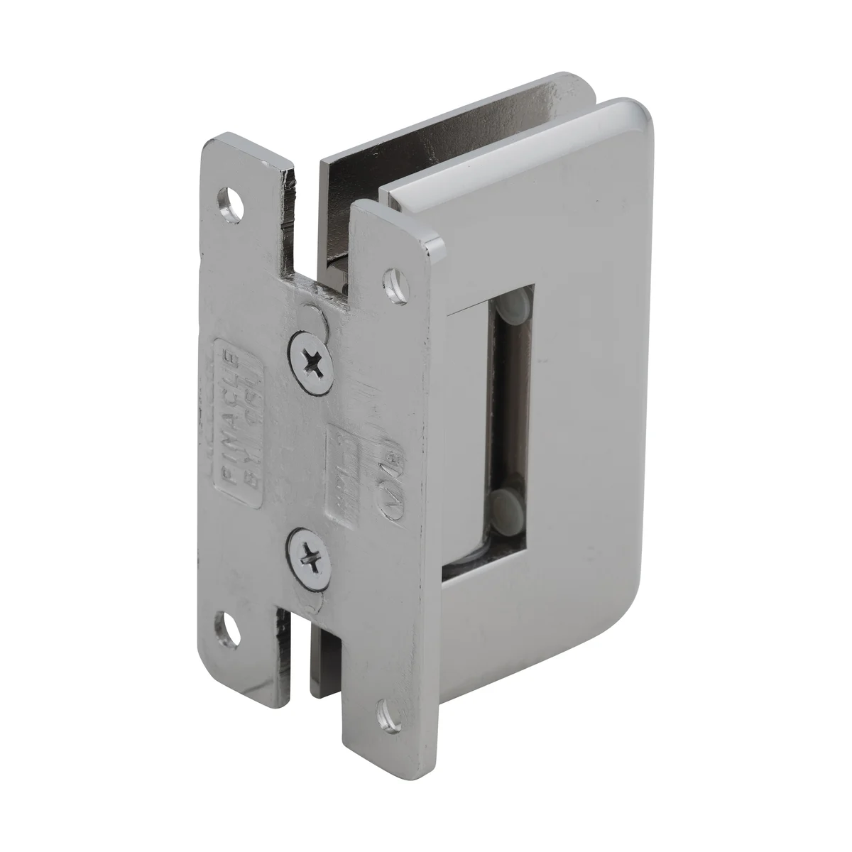 Shower Door Hinge: Pinnacle 037 Wall Mount, H Back Plate, Polished Nickel – CRL P1N037PN, photo 3