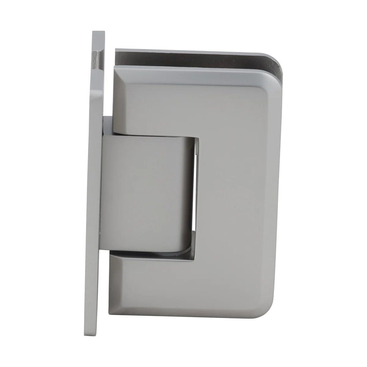Shower Door Hinge: Pinnacle 037 Wall Mount, H Back Plate, Satin Nickel – CRL P1N037SN