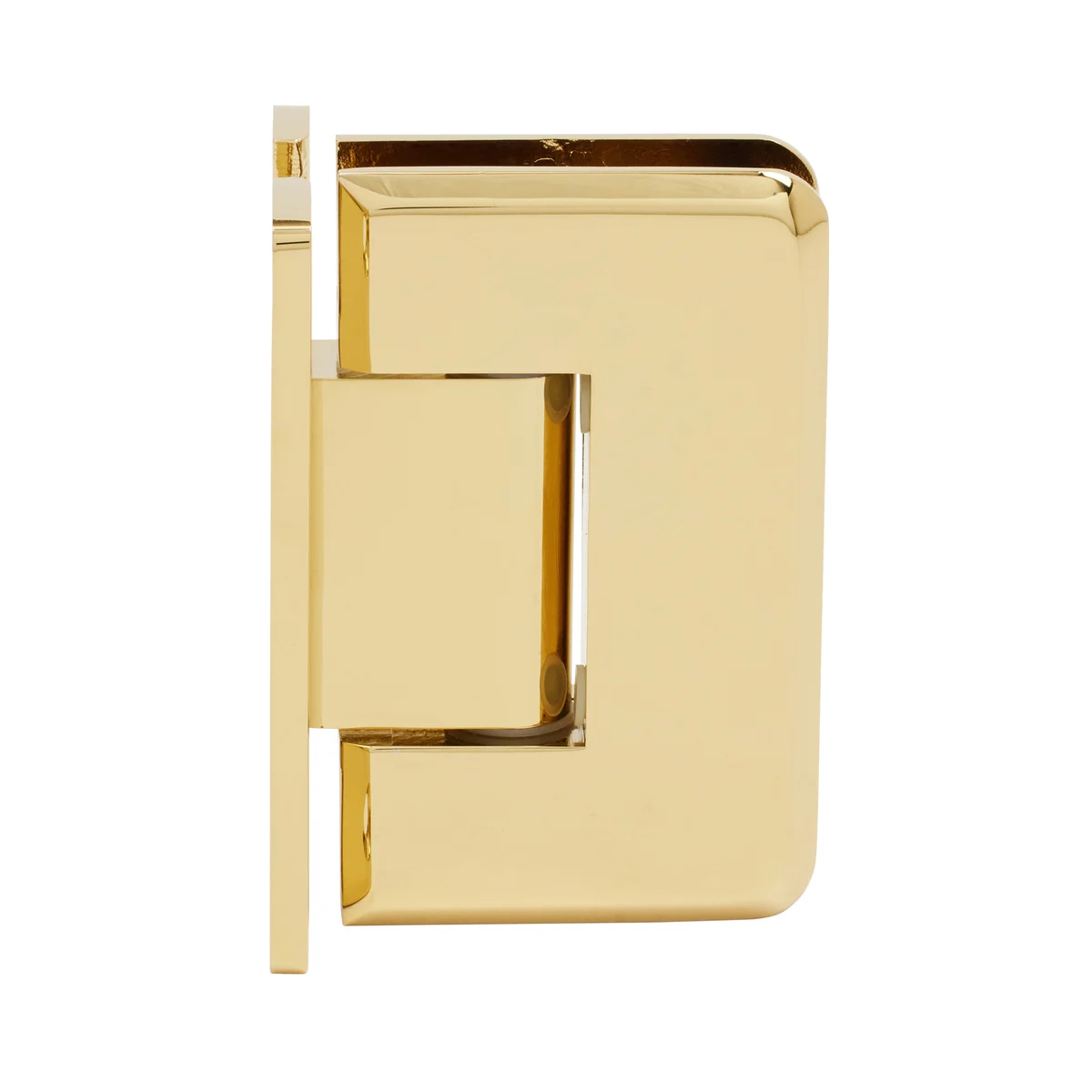 Shower Door Hinge: Pinnacle 037 Wall Mount, H Back Plate, Ultra Brass – CRL P1N037UBR