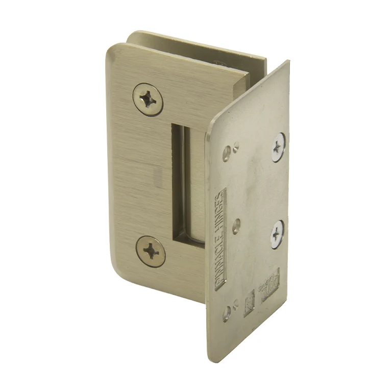 Shower Door Hinge: Pinnacle 044 Wall Mount, Offset Back Plate, Brushed Bronze – CRL P1N044BBRZ