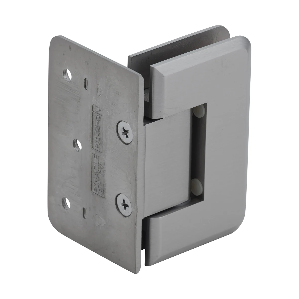 Shower Door Hinge: Pinnacle 044 Wall Mount, Offset Back Plate, Brushed Nickel – CRL P1N044BN