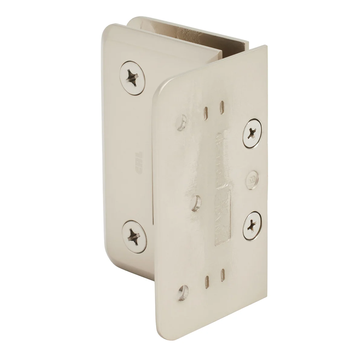 Shower Door Hinge: Pinnacle 044 Wall Mount, Offset Back Plate, Satin Nickel – CRL P1N044SN, photo 3