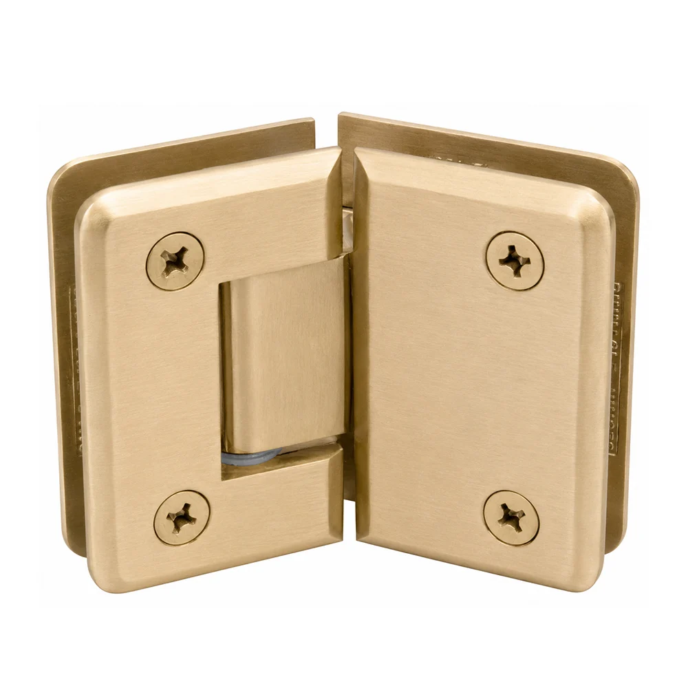 Glass to Glass Shower Door Hinge 135°: Pinnacle 045, Satin Brass – CRL P1N045SB