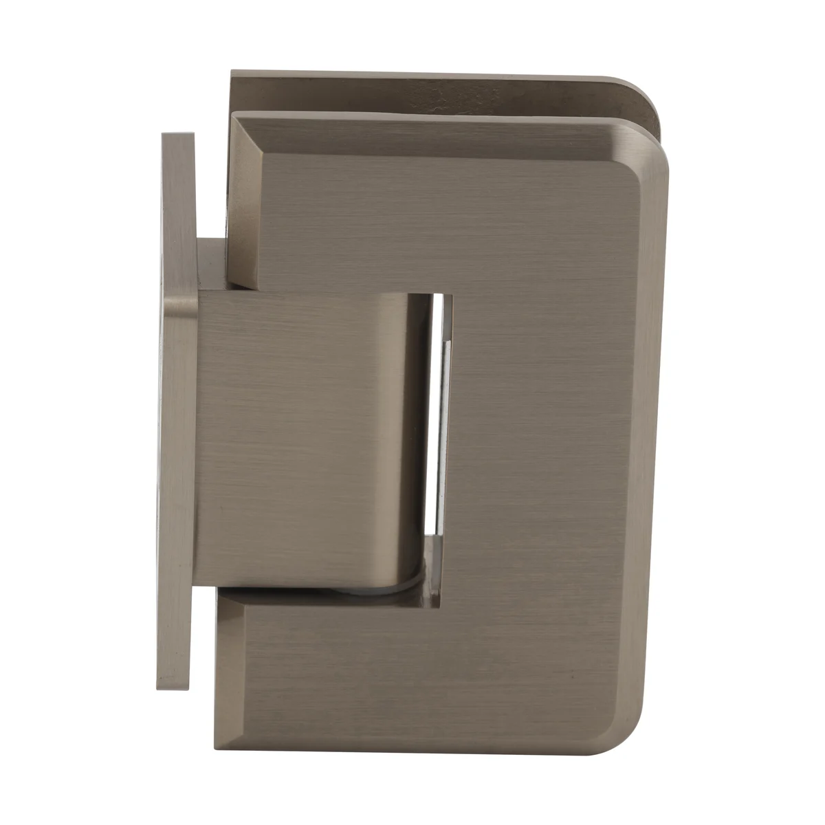 Shower Door Hinge: Pinnacle 074 Wall Mount, Short Back Plate, Brushed Bronze – CRL P1N074BBRZ