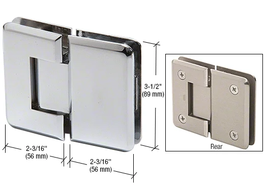 CRL P1N180CH Glass to Glass Shower Door Hinge 180° – Pinnacle 180